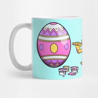 Cute Little Chick Painting An Easter Egg Mug